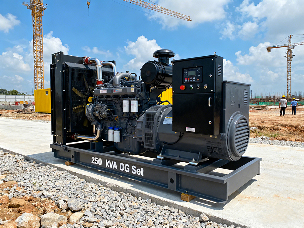 How much diesel does a 250 kVA DG consume per hour?